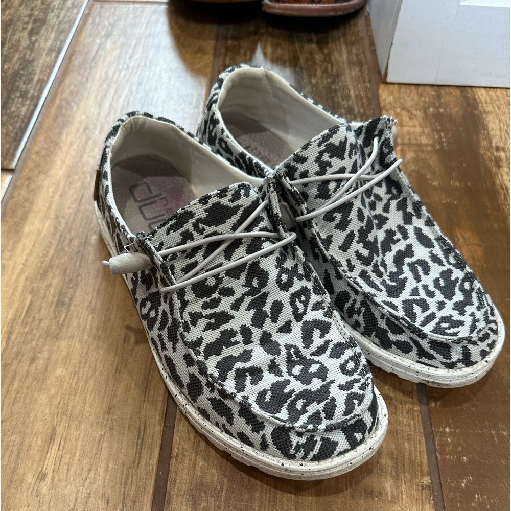 Hey Dudes-Leopard. Worn twice. Women's Size 10